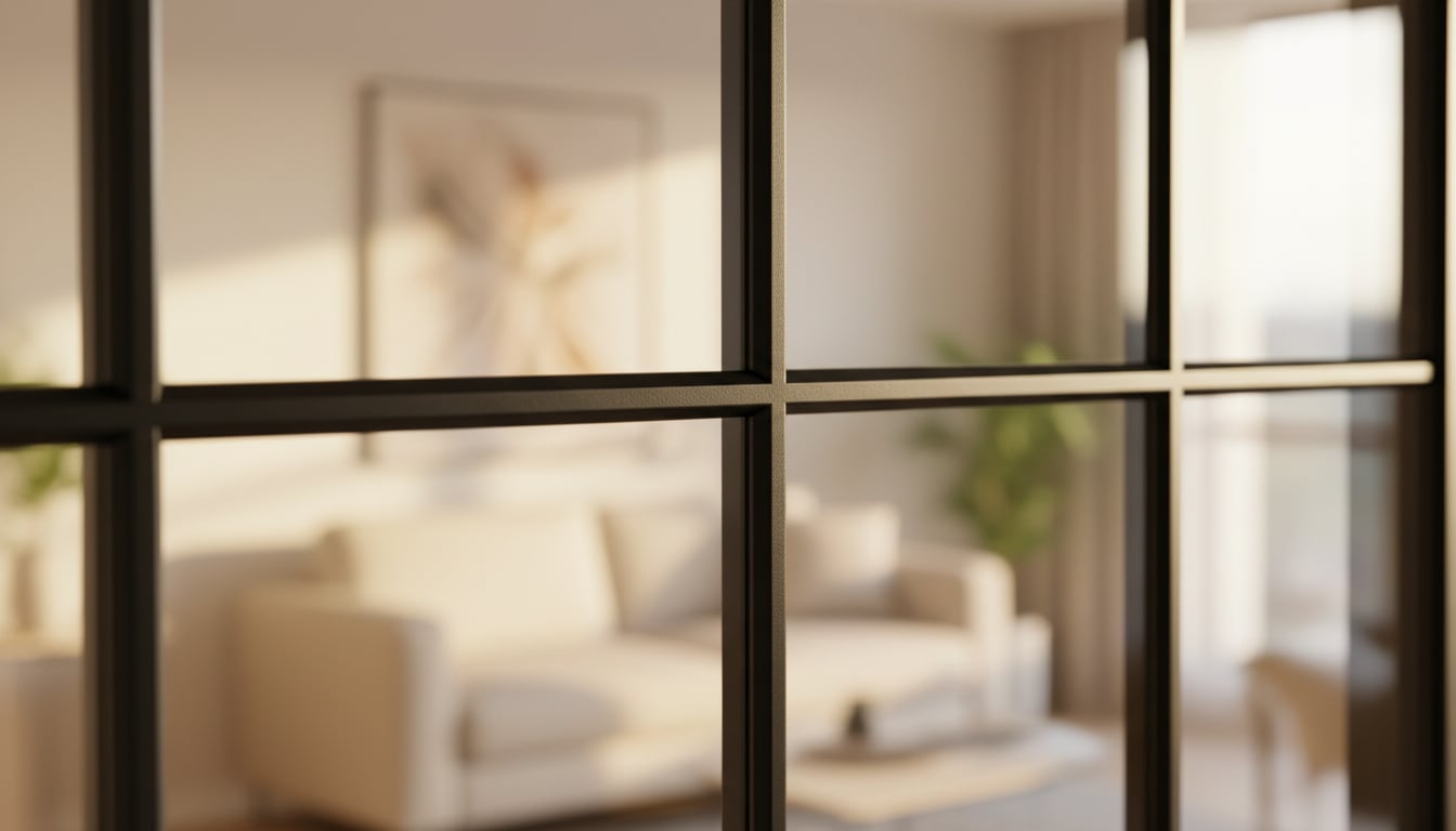 Stahl-Lofttür in modernem Interieur