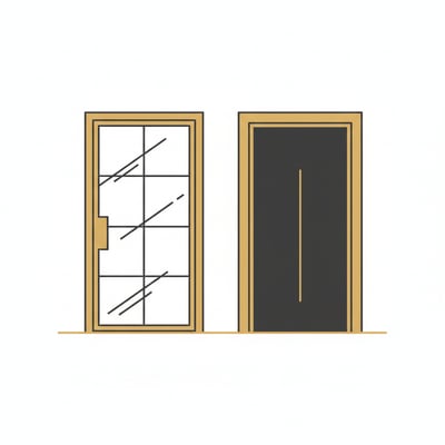 Gemischt-Symbol: Innen- und Außentür