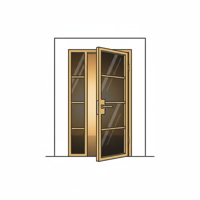 Innentür-Symbol: Stahl-Glas-Lofttür