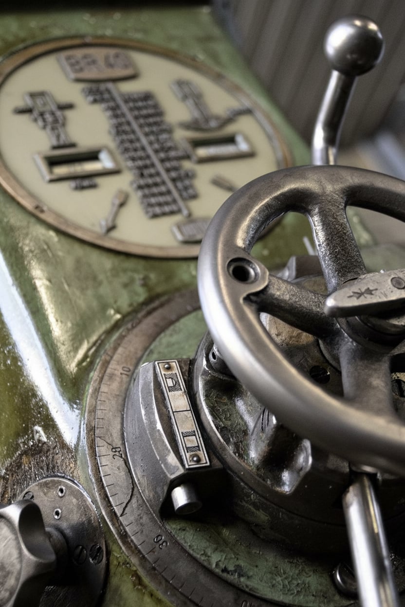 Radialbohrmaschine mit Präzisionsskala – moderne Fertigungstechnik in der Metallmanufaktur